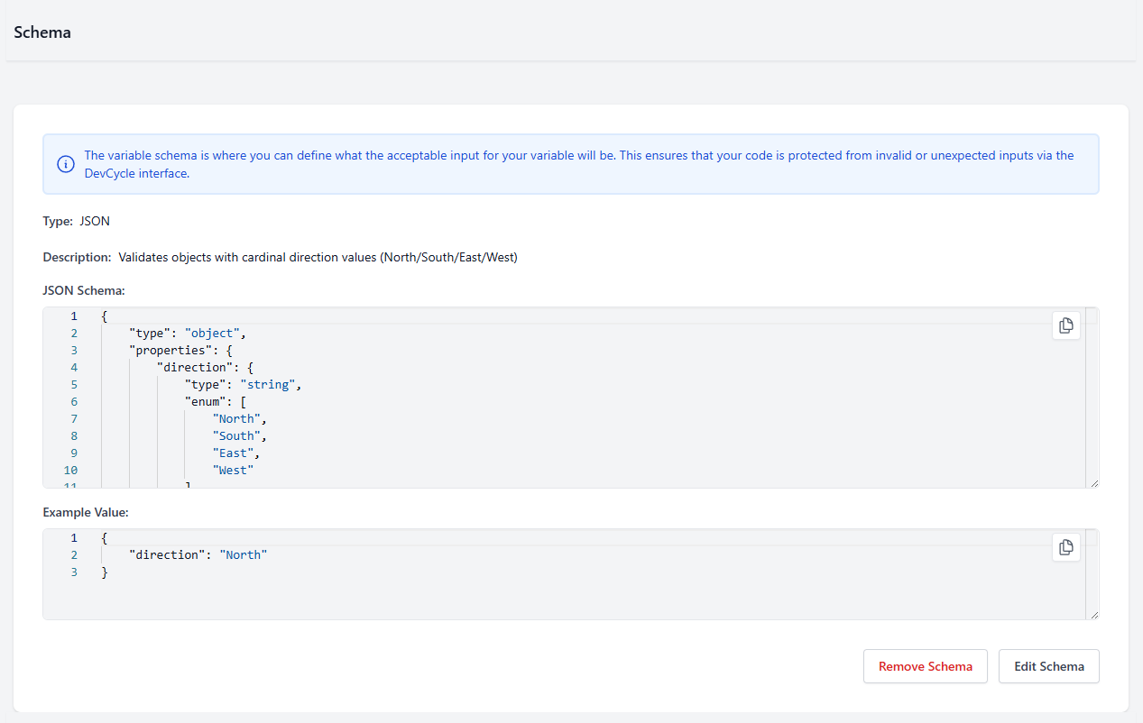 Image of generated JSON Schema 